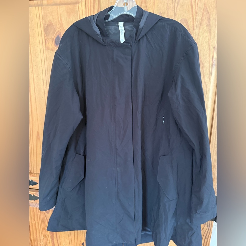 Lululemon Black Hooded Coat - Classic Lightweight Jacket